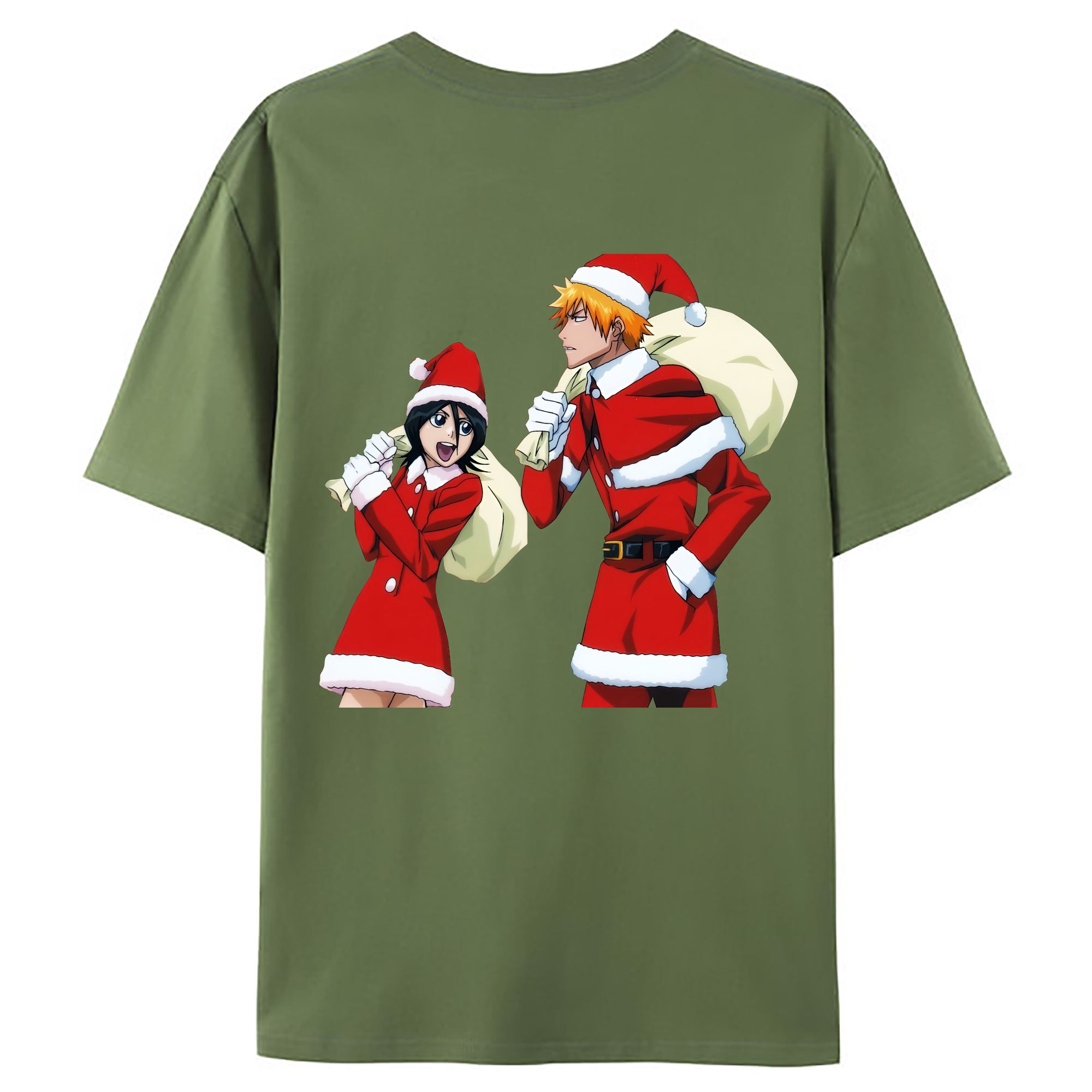 （画像用） ブリーチ 朽木ルキア BLEACH Kuchiki Rukia 綿100％ メンズ半袖Tシャツ（バックプリント） 通気性